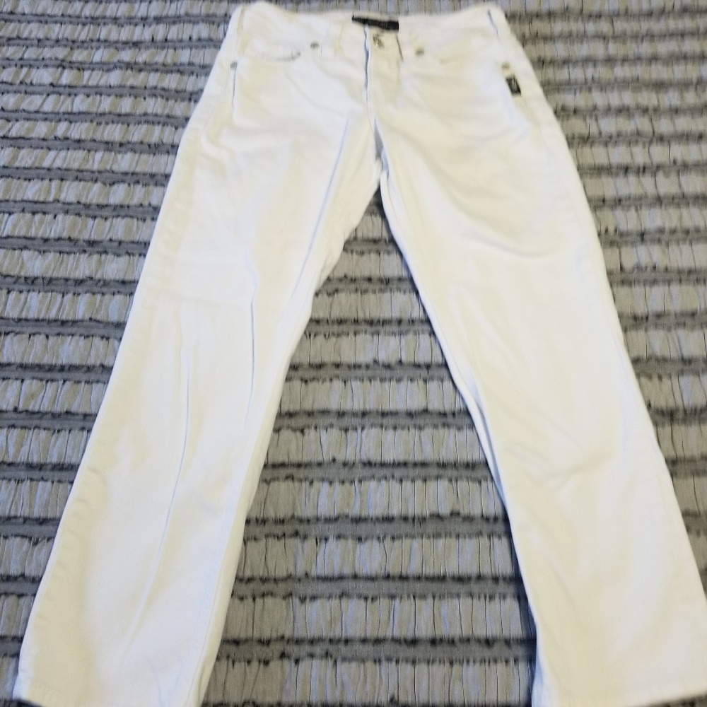 white silver jeans